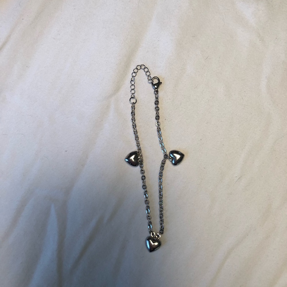 Stainless steel 7-8 inch heart ❤️ anklet
